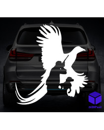 Наклейка на автомобіль МИСЛИВЕЦЬ ЗА КЕРМОМ V2