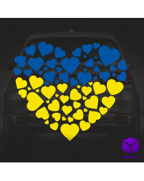 Наклейка на автомобіль СЕРЦЕ