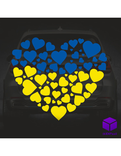 Наліпка на автомобіль СЕРДЦЕ Наліпка на автомобіль СЕРДЦЕ