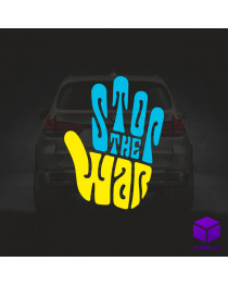 Наклейка на автомобіль STOP WAR