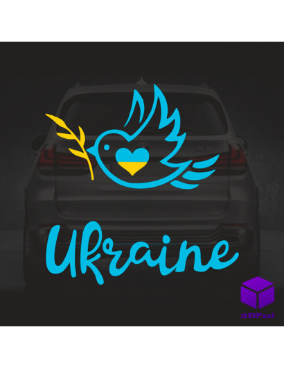 Наліпка на автомобіль ПТАХ УКРАЇНИ