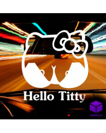 Наклейка на автомобіль HELLO TITTY