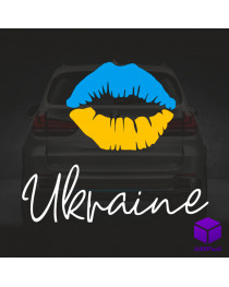 Наклейка на автомобіль UKRAINE V4