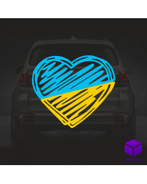 Наклейка на автомобіль СЕРЦЕ