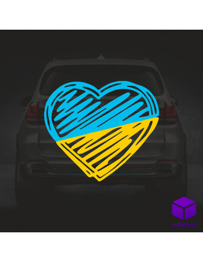 Наліпка на автомобіль СЕРЦЕ