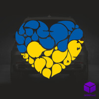 Наліпка на автомобіль СЕРДЦЕ V3 Наліпка на автомобіль СЕРДЦЕ V3