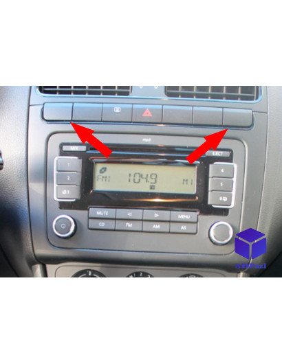 Заглушка кнопки в торпеду Volkswagen polo 2010
