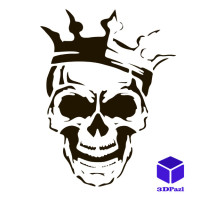 Наклейка на автомобіль ЧЕРЕП V4